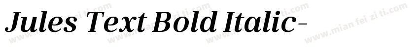 Jules Text Bold Italic字体转换